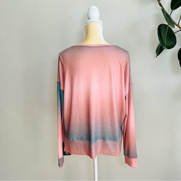 Onzie crew pullover sweatshirt beach balm ombré hi low - Picture 7 of 11